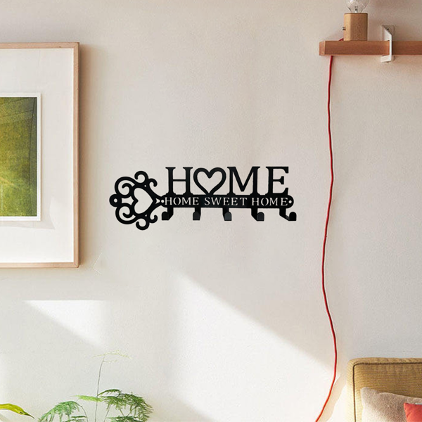 神奇的1件金属墙装钥匙夹，有5个挂钩。这个壁挂，这是一个钥匙夹壁挂，时尚的家用衣架，毛巾架，结合功能和装饰提升你的家（TikTok、temu下自提）-33