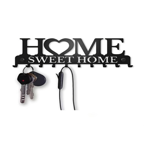 复古金属钥匙架壁挂式乡村入口收纳手工铁钩怀旧家装坚固的钥匙收纳走廊墙面装饰非常适合您的入口或大厅（TikTok、temu下自提）-7