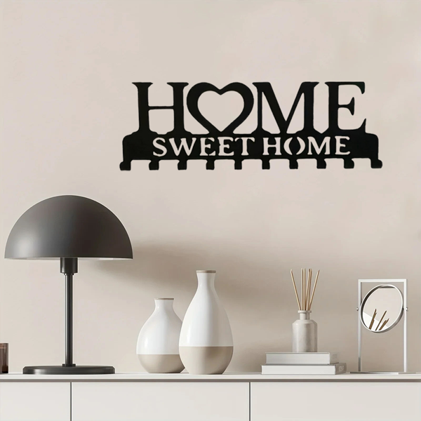 复古金属钥匙架壁挂式乡村入口收纳手工铁钩怀旧家装坚固的钥匙收纳走廊墙面装饰非常适合您的入口或大厅（TikTok、temu下自提）-13