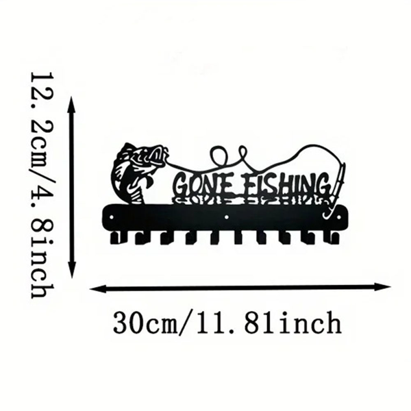 1个，可爱的鱼形钥匙架，带钩子，用于存储-固体金属支架，非常适合节省空间的组织，实用钩子。（TikTok、temu下自提）-2