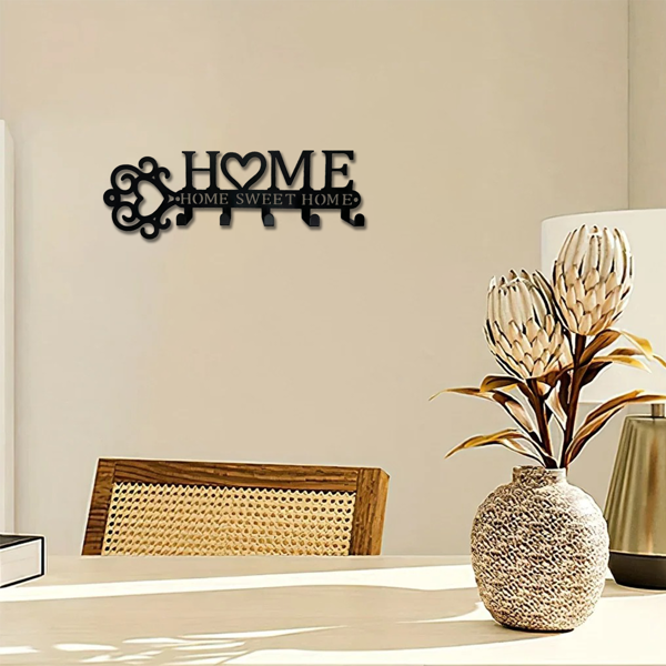 神奇的1件金属墙装钥匙夹，有5个挂钩。这个壁挂，这是一个钥匙夹壁挂，时尚的家用衣架，毛巾架，结合功能和装饰提升你的家（TikTok、temu下自提）-23