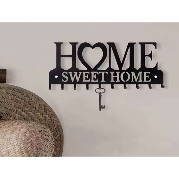 复古金属钥匙架壁挂式乡村入口收纳手工铁钩怀旧家装坚固的钥匙收纳走廊墙面装饰非常适合您的入口或大厅（TikTok、temu下自提）-66