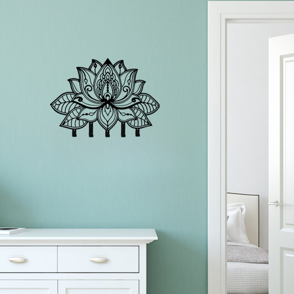 金属花艺钥匙架：用于入口通道，厨房，走廊，车库，储藏室和办公室的壁挂式挂钩。关键的钩子（TikTok、temu下自提）-2