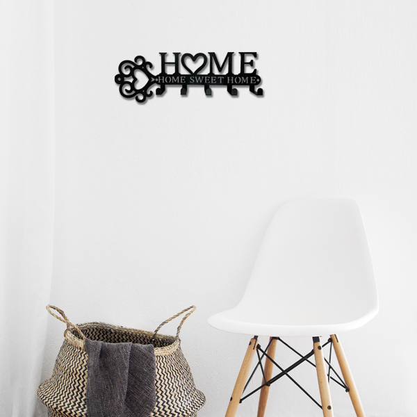 神奇的1件金属墙装钥匙夹，有5个挂钩。这个壁挂，这是一个钥匙夹壁挂，时尚的家用衣架，毛巾架，结合功能和装饰提升你的家（TikTok、temu下自提）-30