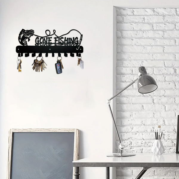 1个，可爱的鱼形钥匙架，带钩子，用于存储-固体金属支架，非常适合节省空间的组织，实用钩子。（TikTok、temu下自提）-22