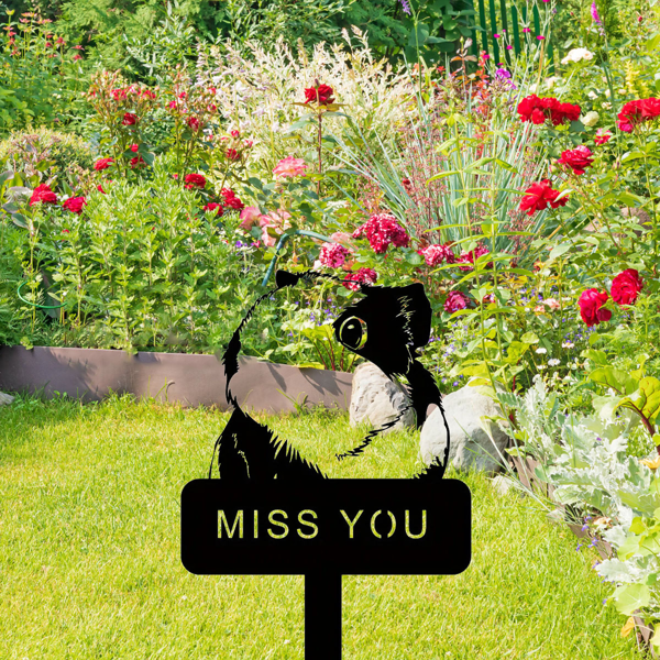 精美的天竺鼠和仓鼠纪念金属院子桩-一个优雅的装饰件，完美的纪念你心爱的宠物，户外雕像的替代品（TikTok、temu下自提）-13