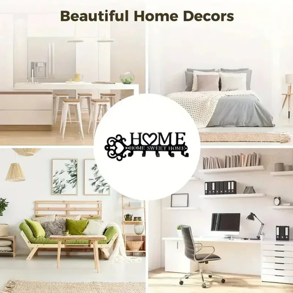 神奇的1件金属墙装钥匙夹，有5个挂钩。这个壁挂，这是一个钥匙夹壁挂，时尚的家用衣架，毛巾架，结合功能和装饰提升你的家（TikTok、temu下自提）-24