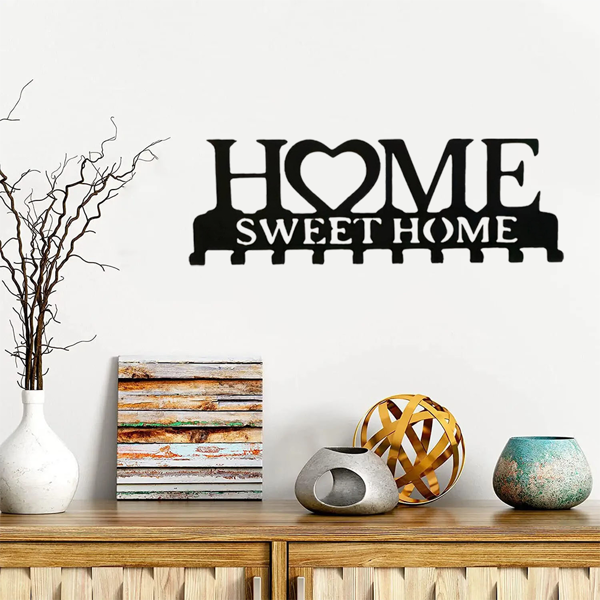 复古金属钥匙架壁挂式乡村入口收纳手工铁钩怀旧家装坚固的钥匙收纳走廊墙面装饰非常适合您的入口或大厅（TikTok、temu下自提）-65