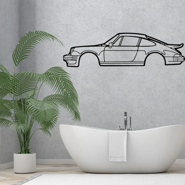 引人注目的墙壁装饰艺术：创意金属铁艺术线911涡轮跑车壁挂。这款居家艺术墙面装饰挂件，以墙面雕塑的形式，为您的空间增添一抹汽车魅力和现代风格。（TikTok、temu下自提）-28