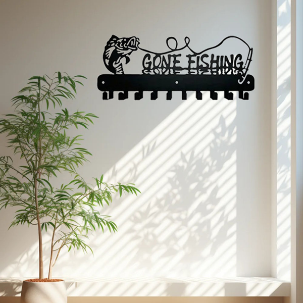 1个，可爱的鱼形钥匙架，带钩子，用于存储-固体金属支架，非常适合节省空间的组织，实用钩子。（TikTok、temu下自提）-11