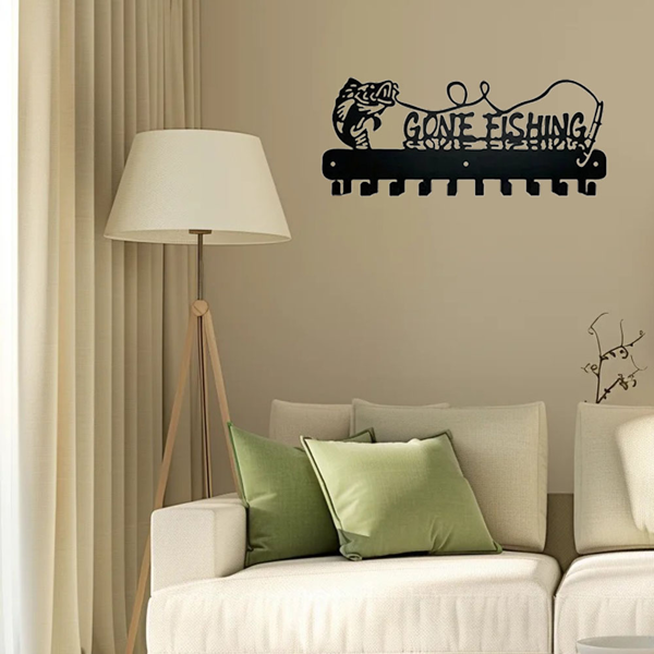 1个，可爱的鱼形钥匙架，带钩子，用于存储-固体金属支架，非常适合节省空间的组织，实用钩子。（TikTok、temu下自提）-9