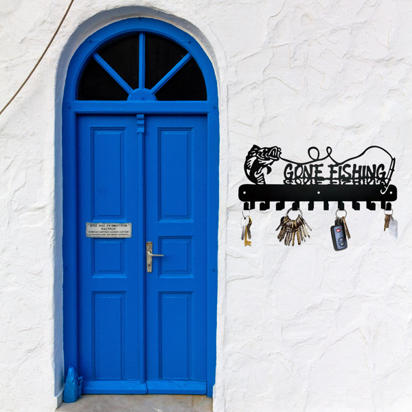 1个，可爱的鱼形钥匙架，带钩子，用于存储-固体金属支架，非常适合节省空间的组织，实用钩子。（TikTok、temu下自提）-26