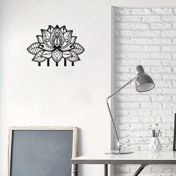 金属花艺钥匙架：用于入口通道，厨房，走廊，车库，储藏室和办公室的壁挂式挂钩。关键的钩子（TikTok、temu下自提）-9