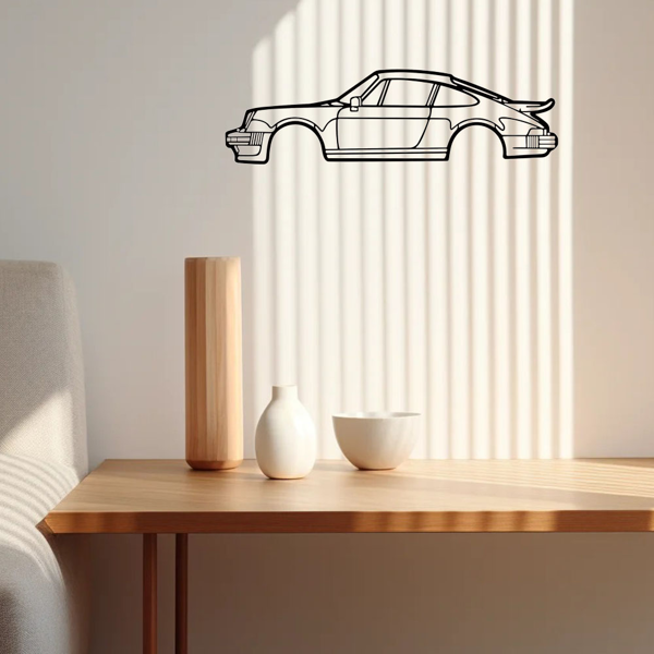 引人注目的墙壁装饰艺术：创意金属铁艺术线911涡轮跑车壁挂。这款居家艺术墙面装饰挂件，以墙面雕塑的形式，为您的空间增添一抹汽车魅力和现代风格。（TikTok、temu下自提）-15