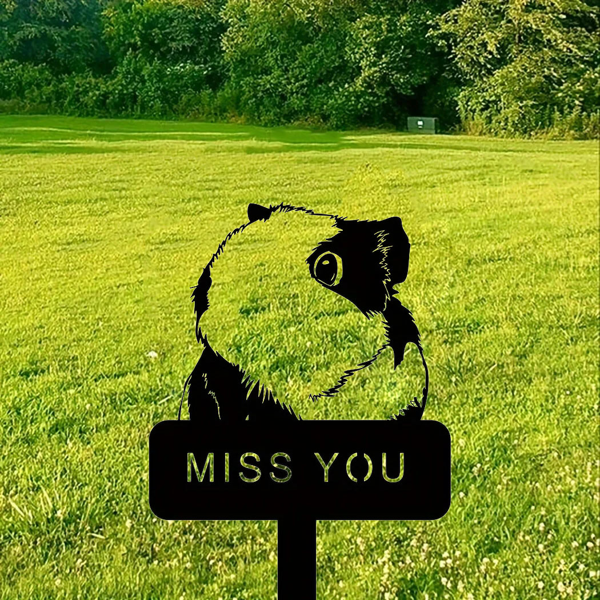 精美的天竺鼠和仓鼠纪念金属院子桩-一个优雅的装饰件，完美的纪念你心爱的宠物，户外雕像的替代品（TikTok、temu下自提）-19