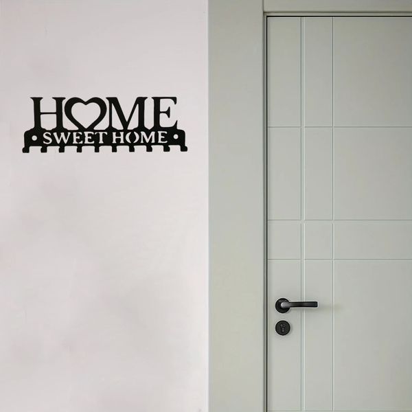 复古金属钥匙架壁挂式乡村入口收纳手工铁钩怀旧家装坚固的钥匙收纳走廊墙面装饰非常适合您的入口或大厅（TikTok、temu下自提）-29