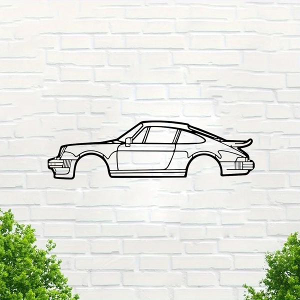 引人注目的墙壁装饰艺术：创意金属铁艺术线911涡轮跑车壁挂。这款居家艺术墙面装饰挂件，以墙面雕塑的形式，为您的空间增添一抹汽车魅力和现代风格。（TikTok、temu下自提）-19