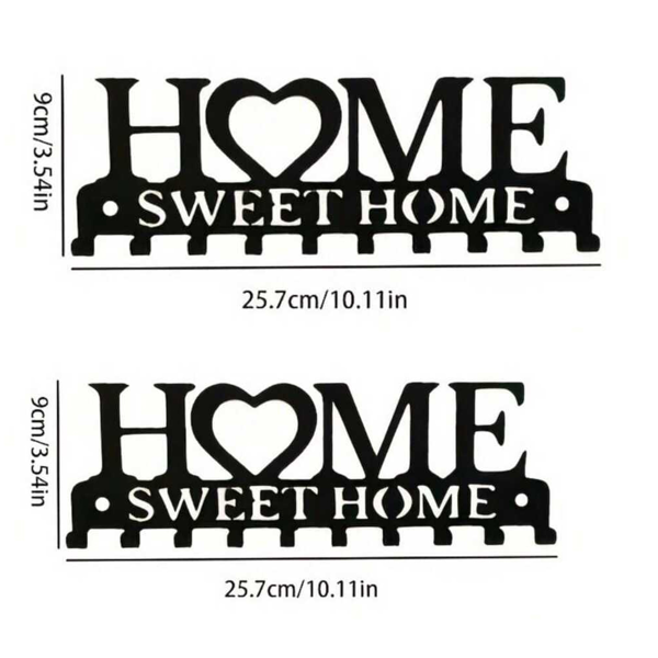 复古金属钥匙架壁挂式乡村入口收纳手工铁钩怀旧家装坚固的钥匙收纳走廊墙面装饰非常适合您的入口或大厅（TikTok、temu下自提）-38