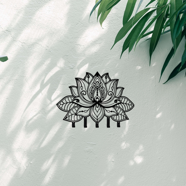 金属花艺钥匙架：用于入口通道，厨房，走廊，车库，储藏室和办公室的壁挂式挂钩。关键的钩子（TikTok、temu下自提）-11