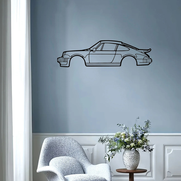 引人注目的墙壁装饰艺术：创意金属铁艺术线911涡轮跑车壁挂。这款居家艺术墙面装饰挂件，以墙面雕塑的形式，为您的空间增添一抹汽车魅力和现代风格。（TikTok、temu下自提）-26