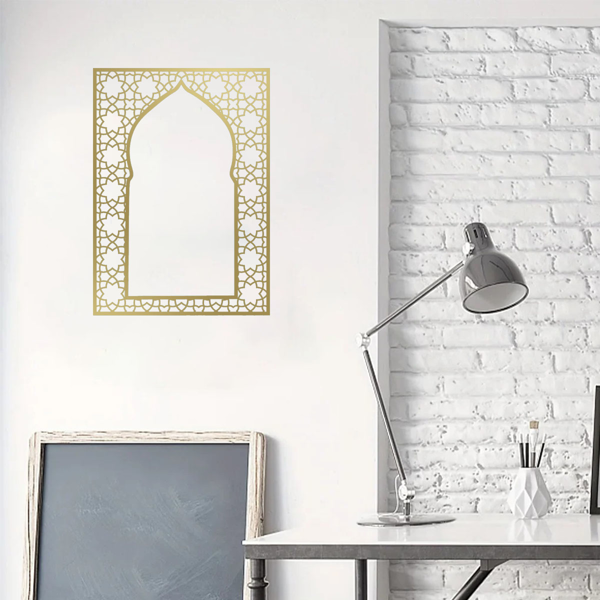典雅的阿拉伯风格伊斯兰金属墙艺术：时尚百搭，适合室内外装饰和回教礼品（TikTok、temu下自提）-20