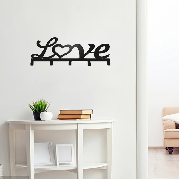 浮动金属壁挂式钥匙架，具有双重安装方法（粘接/冲压）-理想的存储解决方案，适用于家庭和办公室。效用钩子（TikTok、temu下自提）-5