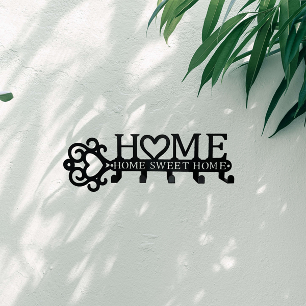 神奇的1件金属墙装钥匙夹，有5个挂钩。这个壁挂，这是一个钥匙夹壁挂，时尚的家用衣架，毛巾架，结合功能和装饰提升你的家（TikTok、temu下自提）-34