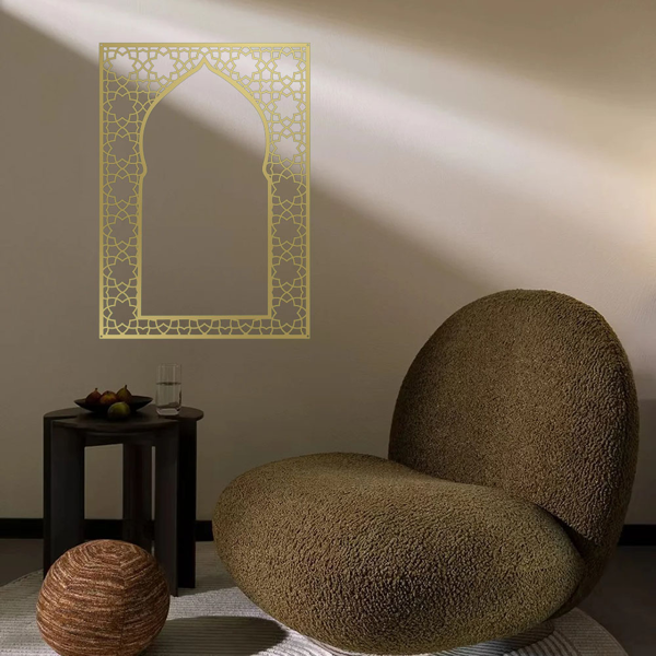 典雅的阿拉伯风格伊斯兰金属墙艺术：时尚百搭，适合室内外装饰和回教礼品（TikTok、temu下自提）-22