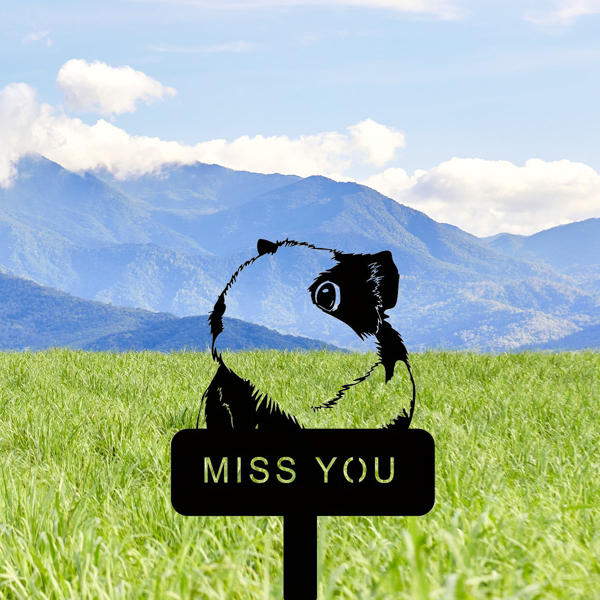 精美的天竺鼠和仓鼠纪念金属院子桩-一个优雅的装饰件，完美的纪念你心爱的宠物，户外雕像的替代品（TikTok、temu下自提）-14