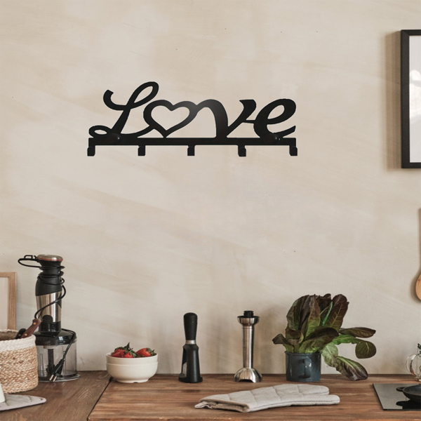 浮动金属壁挂式钥匙架，具有双重安装方法（粘接/冲压）-理想的存储解决方案，适用于家庭和办公室。效用钩子（TikTok、temu下自提）-7