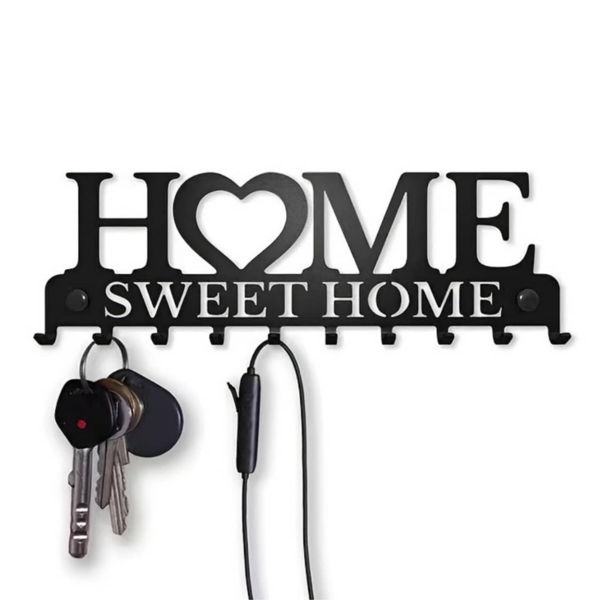 复古金属钥匙架壁挂式乡村入口收纳手工铁钩怀旧家装坚固的钥匙收纳走廊墙面装饰非常适合您的入口或大厅（TikTok、temu下自提）-2