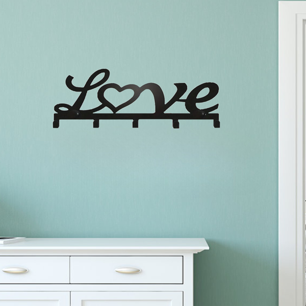 浮动金属壁挂式钥匙架，具有双重安装方法（粘接/冲压）-理想的存储解决方案，适用于家庭和办公室。效用钩子（TikTok、temu下自提）-4