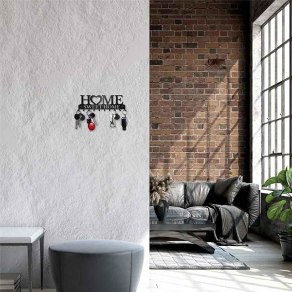 复古金属钥匙架壁挂式乡村入口收纳手工铁钩怀旧家装坚固的钥匙收纳走廊墙面装饰非常适合您的入口或大厅（TikTok、temu下自提）-77