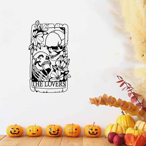 1 件精美的波西米亚金属哥特风格的骷髅情侣墙饰壁画，适用于室内、室外、家居、庭院、阳台装饰。万圣节装饰、家居装饰、卧室装饰、厨房装饰、墙面装饰、房屋装饰、房间装饰用品、客厅装饰。（TikTok、temu下自提）-39