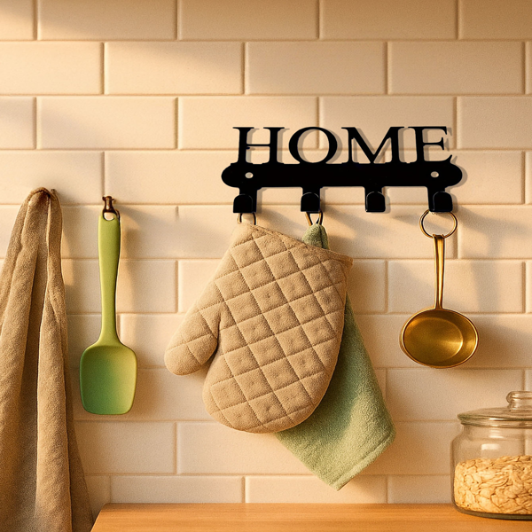 CIF购买的壁挂式钥匙架：坚固的金属涂层钥匙存放盒，简约的入口收纳用品，具有高承载能力，提升家居与办公装饰效果，钥匙挂钩，时尚实用的墙面装饰艺术品、墙面雕塑。实用挂钩。（TikTok、temu下自提）-6