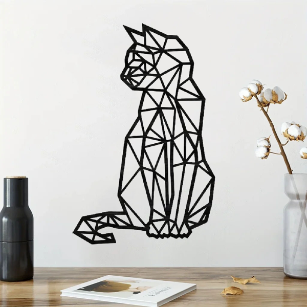 1PC手工动物金属墙面艺术，乡村铁艺内外装饰，异想天开的剪影设计，客厅、卧室、走廊，经久耐用的家居装饰（TikTok、temu下自提）-6