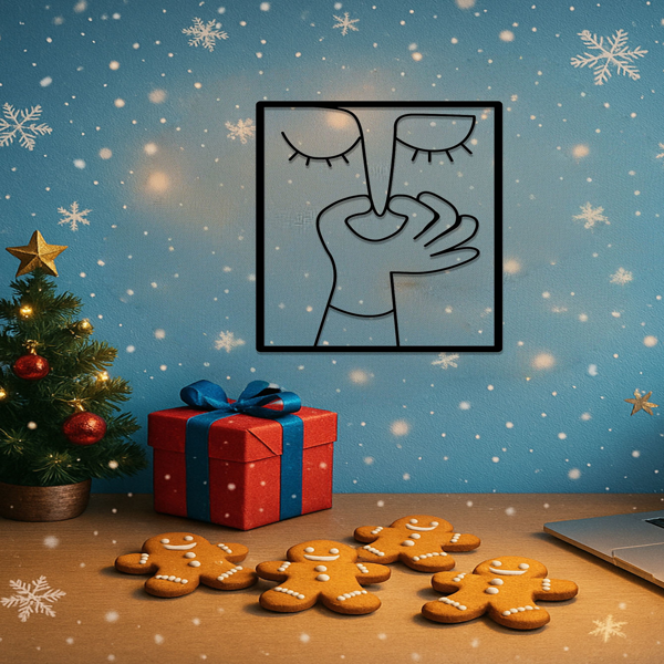 CIFbuy™ 提升墙面美感：咖啡金属墙面装饰标识 - 1 件 铁艺咖啡杯轮廓图案 | 适合咖啡爱好者的墙面雕塑悬挂装饰品。（TikTok、temu下自提）-5