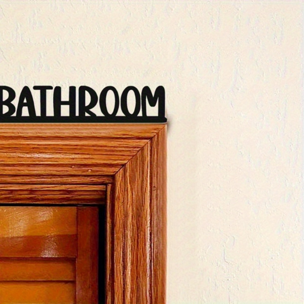 1 PC农村金属浴室招牌，手工锻铁字母数字装饰，农家乐门顶装饰，复古墙艺，婚礼客厅家居装饰，完美家居，客厅，甚至婚礼装饰。（TikTok、temu下自提）-5