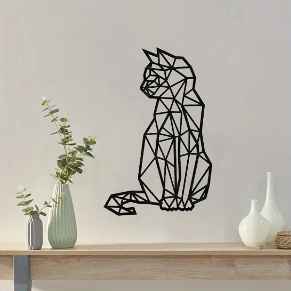 1PC手工动物金属墙面艺术，乡村铁艺内外装饰，异想天开的剪影设计，客厅、卧室、走廊，经久耐用的家居装饰（TikTok、temu下自提）-11