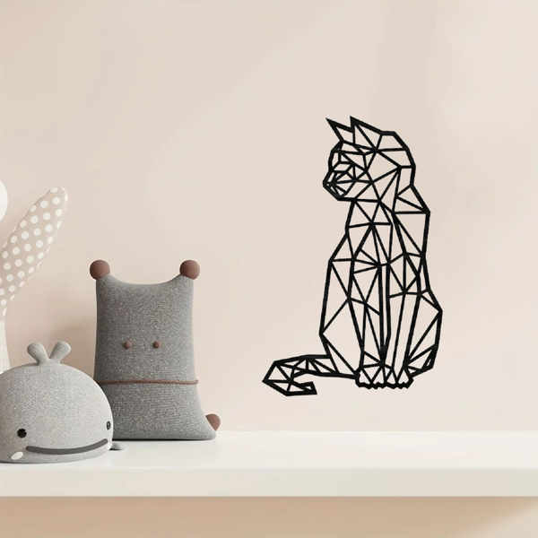 1PC手工动物金属墙面艺术，乡村铁艺内外装饰，异想天开的剪影设计，客厅、卧室、走廊，经久耐用的家居装饰（TikTok、temu下自提）-13