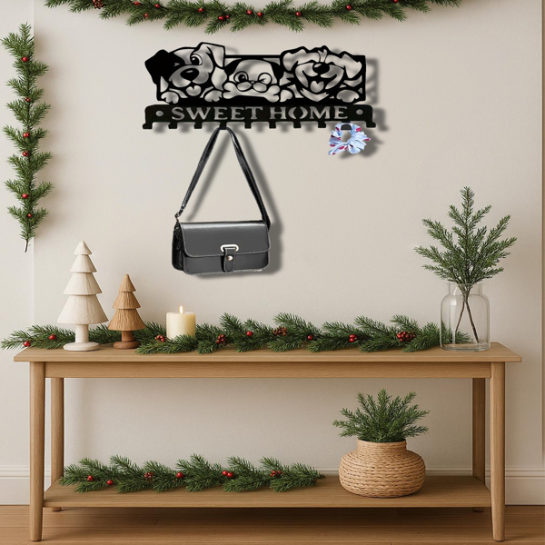 CIFbuy 黑色金属家居墙面挂钩：1 个  精心设计，富有创意的厨房毛巾挂钩，具有独特的魅力和迷人的外观，是备受追捧的精美个性化礼品，实用挂钩，室内装饰吊环，墙面雕塑。实用挂钩。（TikTok、temu下自提）-4