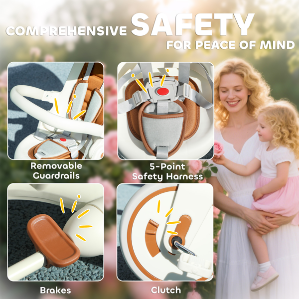 带可调节靠背的儿童三轮车-2