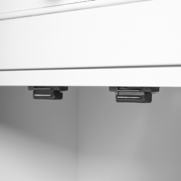 67.2 英寸高浴室储物柜，带钢化玻璃门、可调节搁板和抽屉 - 现代独立式亚麻塔，软关闭设计-7