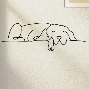 1 件极简主义金属狗墙面装饰品，融合吉特罗与波西米亚风格，适配客厅、卧室等多空间。兼具古典美学，可作万圣节装饰、新婚礼物与宠物爱好者礼品，满足多场景装饰需求。（TikTok、temu下自提）