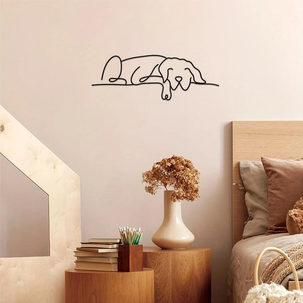 1 件极简主义金属狗墙面装饰品，融合吉特罗与波西米亚风格，适配客厅、卧室等多空间。兼具古典美学，可作万圣节装饰、新婚礼物与宠物爱好者礼品，满足多场景装饰需求。（TikTok、temu下自提）-40