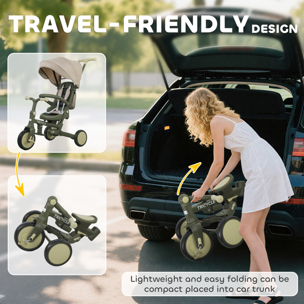 带可调节靠背的儿童三轮车-3