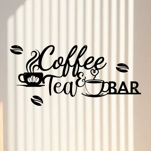 复古金属咖啡吧招牌，乡村风格墙面悬挂设计，适配厨房、咖啡馆、浴室、门廊。可作农家风家居装饰、咖啡店标识，也能当万圣节及乔迁礼物，兼顾温馨房间等多场景装饰需求。（TikTok、temu下自提）-7