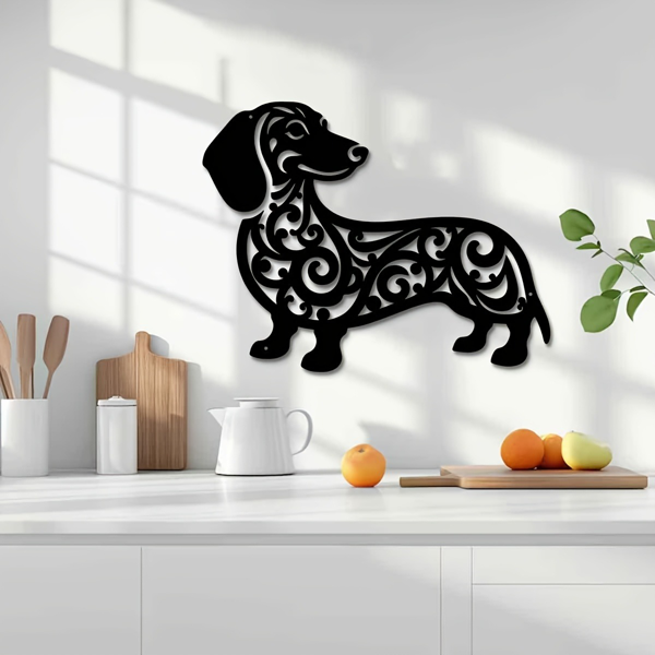 “黑色铁质腊肠犬金属墙面装饰品 - 适用于客厅、卧室、浴室、花园、露台的现代家居及户外装饰品 | 防水、防锈且耐用的悬挂式装饰品 | 具有复古烘焙漆技术的抗褪色涂层 | 适合爱狗人士、乔迁、生日的独特礼物 | 家居装饰、万圣节装饰、家居装饰、浴室装饰、卧室装饰、厨房装饰、墙面装饰、家居装饰、房间装饰用品、客厅装饰”-3
