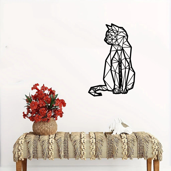 1PC手工动物金属墙面艺术，乡村铁艺内外装饰，异想天开的剪影设计，客厅、卧室、走廊，经久耐用的家居装饰（TikTok、temu下自提）-21