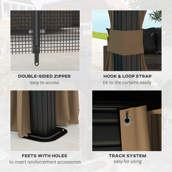 镀锌钢屋顶凉亭 /烧烤烹饪凉棚-5